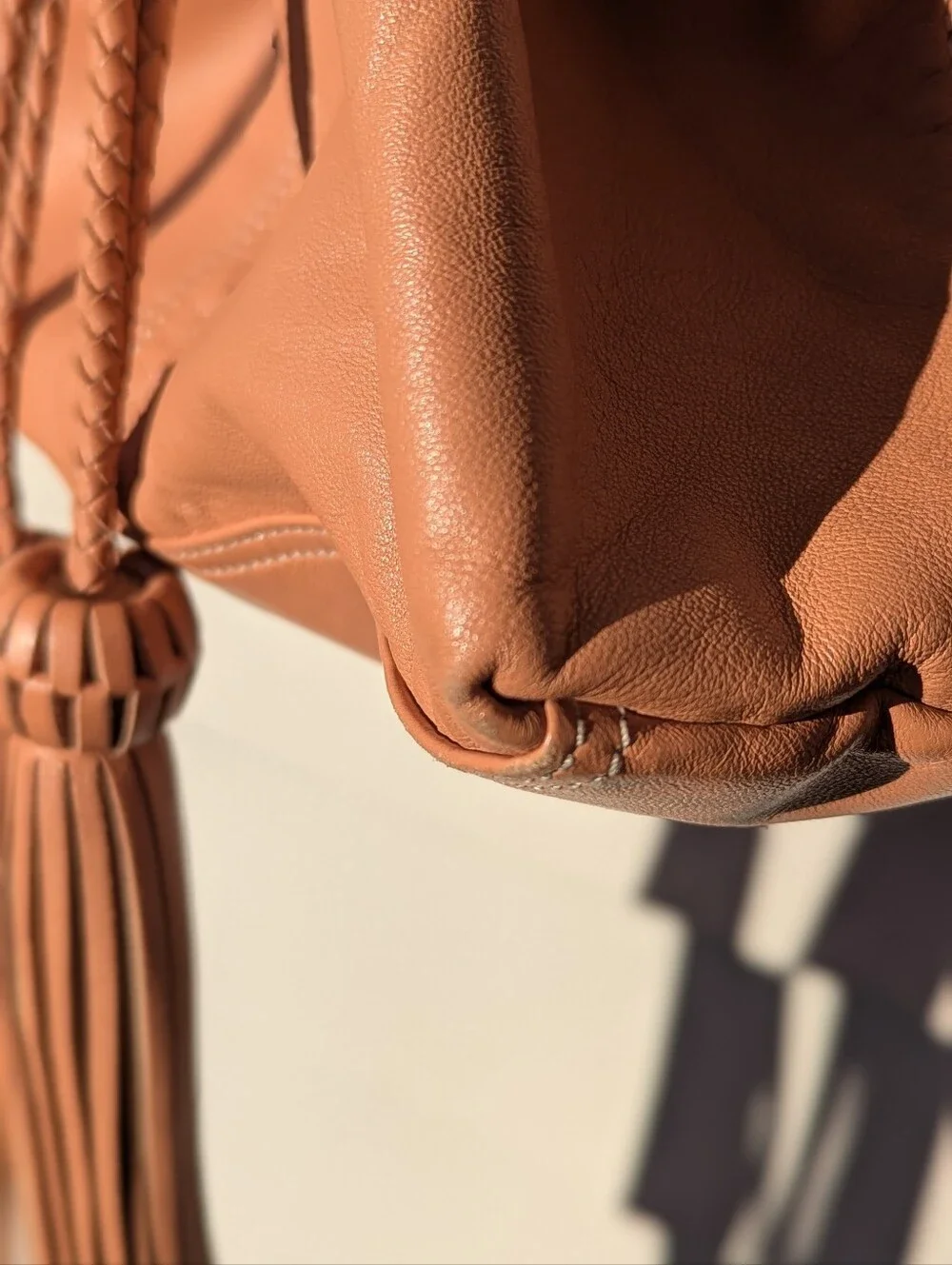 Mulberry | Rare 2010 Leah Slouch Hobo Bag Leather Apricot Rose Gold Hardware